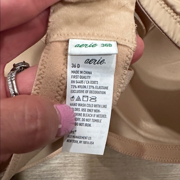 NWT Aerie Sans Armature "Real Happy" Wireless Bra Nude Adjustable Racerback - Picture 7 of 11